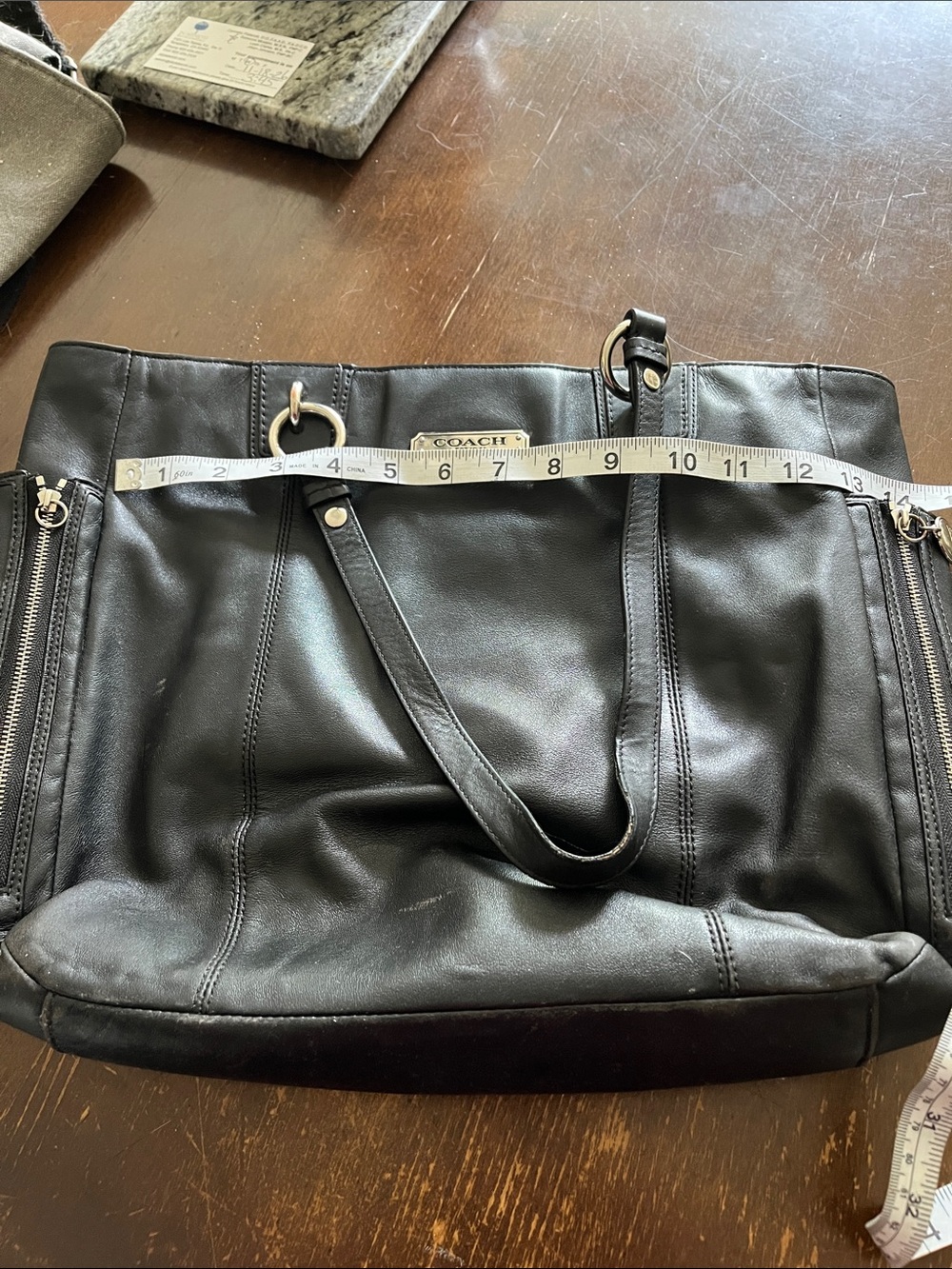 Coach Black Leather Bag - Picture 11 of 12